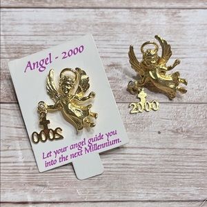 Gold Angel 2000 Brooch